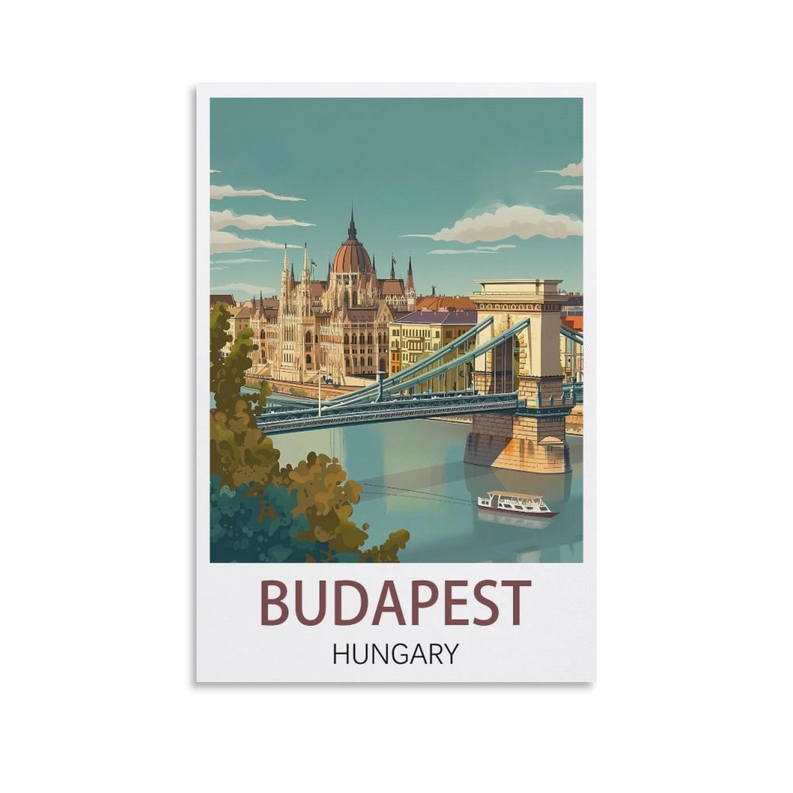 EZMLFA Diamond Art Kits Adults,Budapest Hungarys,5D Dimond Picture, Crystal Gem Art Crafts for Boys Girls, DIY Mosaic Creations Set for Home Decor 40x50cm