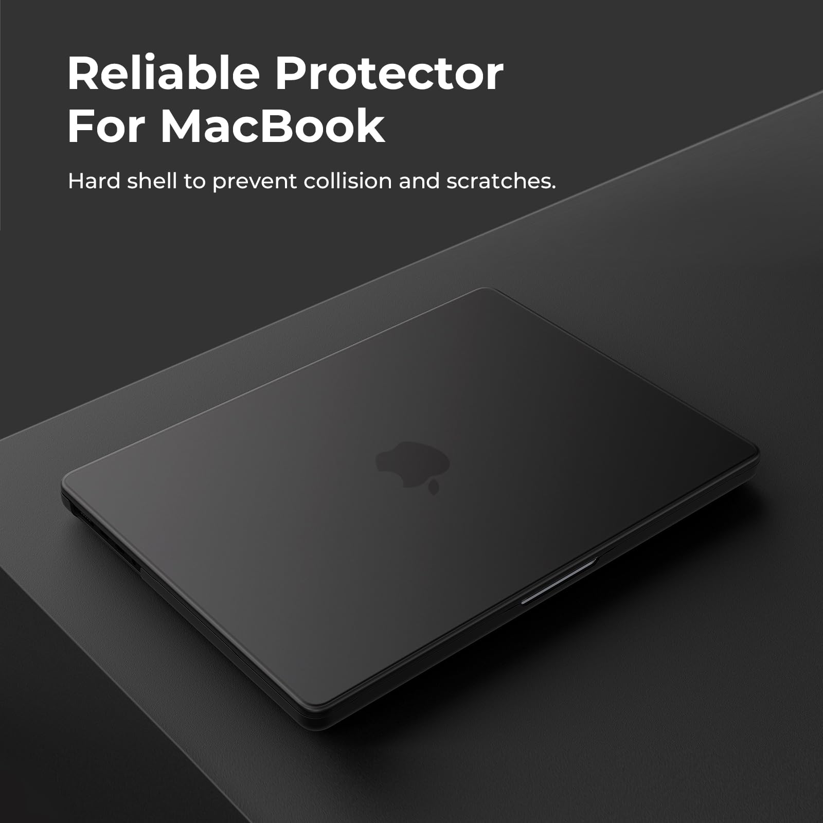 EooCoo Cover compatibile con MacBook Pro 16 Pollici 2025 2024-2021 Pro Max M4 M3 M2 M1 A3186 A3403 A2991 A2780 A2485 con Touch ID, Custodia Rigido in Plastica per Mac Pro 16" - Nero Opaco Traslucido