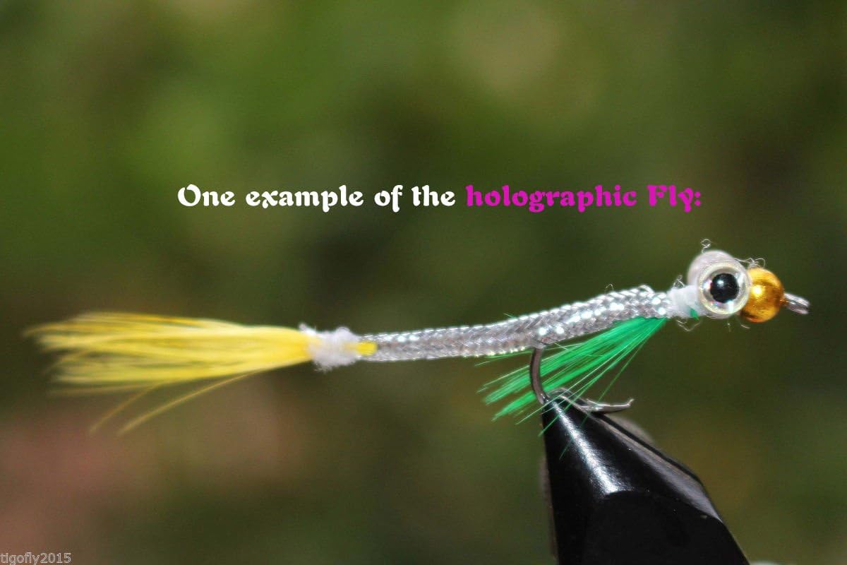 Tigofly 4m 5 Colors Mylar Holographic Oval Tinsel Braided Chenille Crystal Flash Line Dry Streamer Rib Body Fly Tying Materials (Pearl Large) : Sports & Outdoors