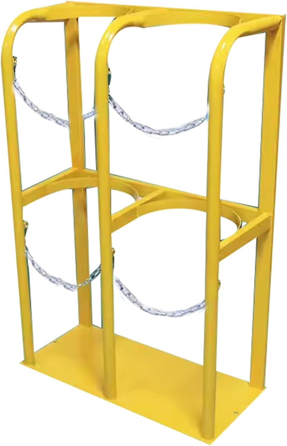 GTHTUHFD Oxygen Cylinder Cart, Oxygen Tank Cart, Cylinder Fixed Shelf Holds, Floor Mount Portable Oxygen Tank Carrier/Oxygen Cylinder Storage Rack,Yellow-60x30x100cm/23.6x11.8