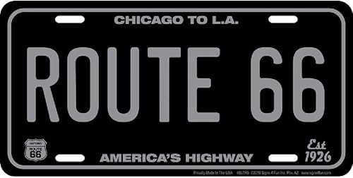 Miniatura 1 de Signs 4 Fun SLTR6 Tactical Route 66 - Placa de matrícula, color negro