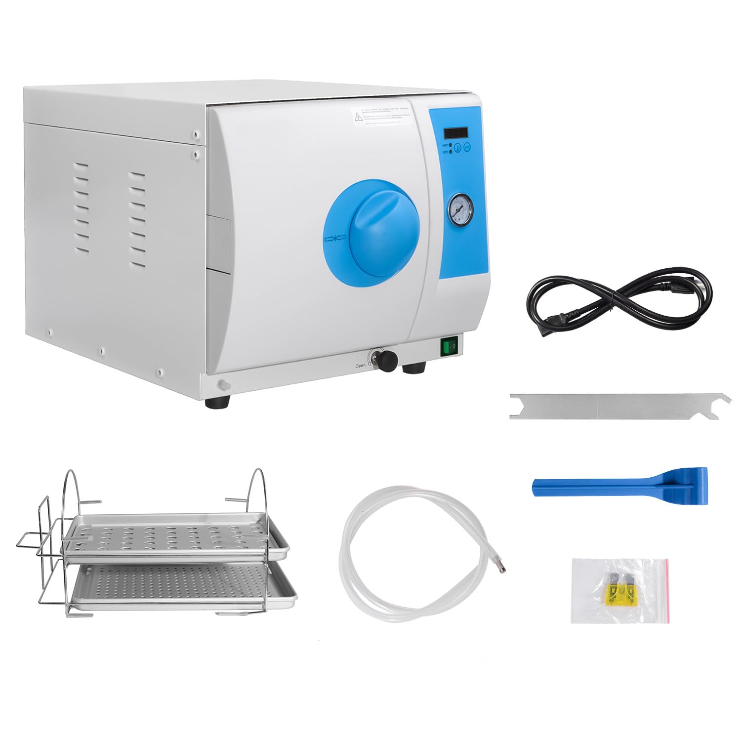 18L Semi-Automatic Table Top Class N Autoclave Machine High Precision Temperature Control Pressure Steam Sterilizer Overheat Protection STE-18-E118