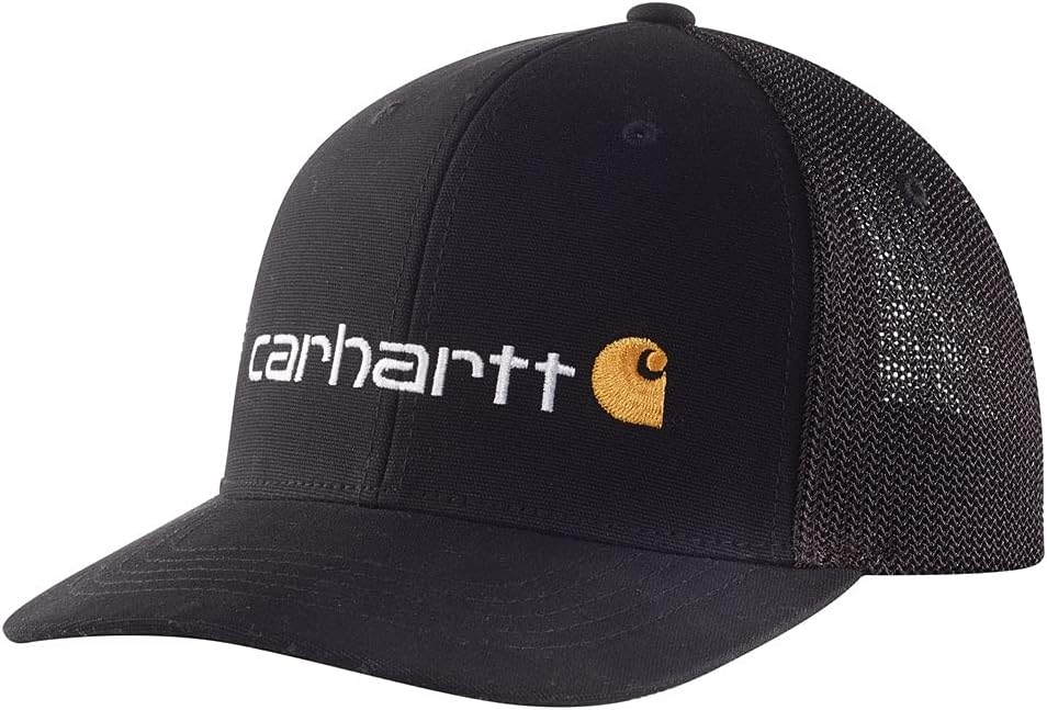 CarharttMen's Rugged Flex Fitted Canvas Mesh-Back Logo Graphic Cap