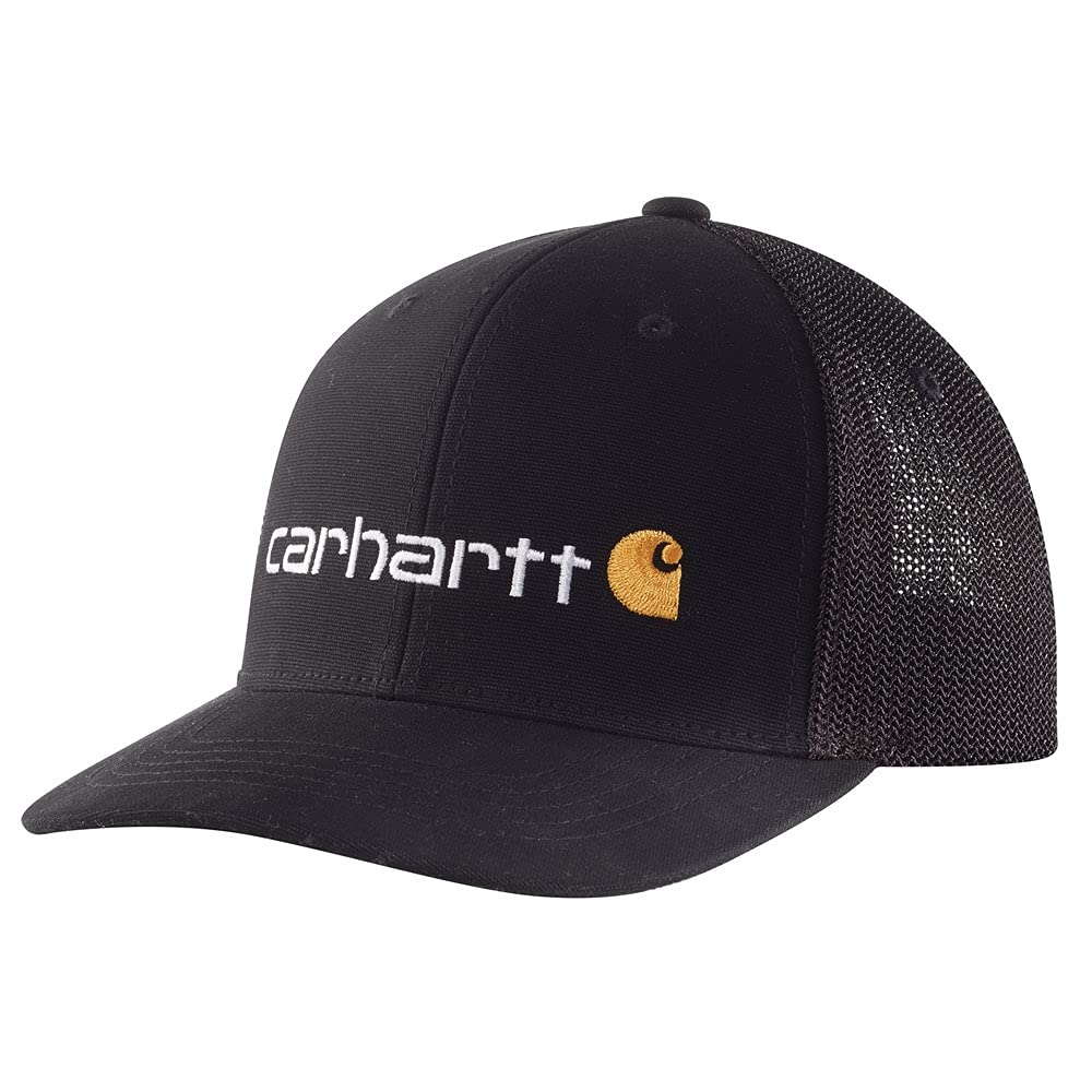 CarharttMen's Rugged Flex Fitted Canvas Mesh-Back Logo Graphic Cap