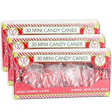 Candy Cane Peppermint Flavored | 30 Mini Candy Canes in Each Box - Net 4.2 Oz Pack of 3 - 90 Total Count | Individually Wrapped | Great For Snaking In Drinks Dessert Christmas Tree & Holiday Decor