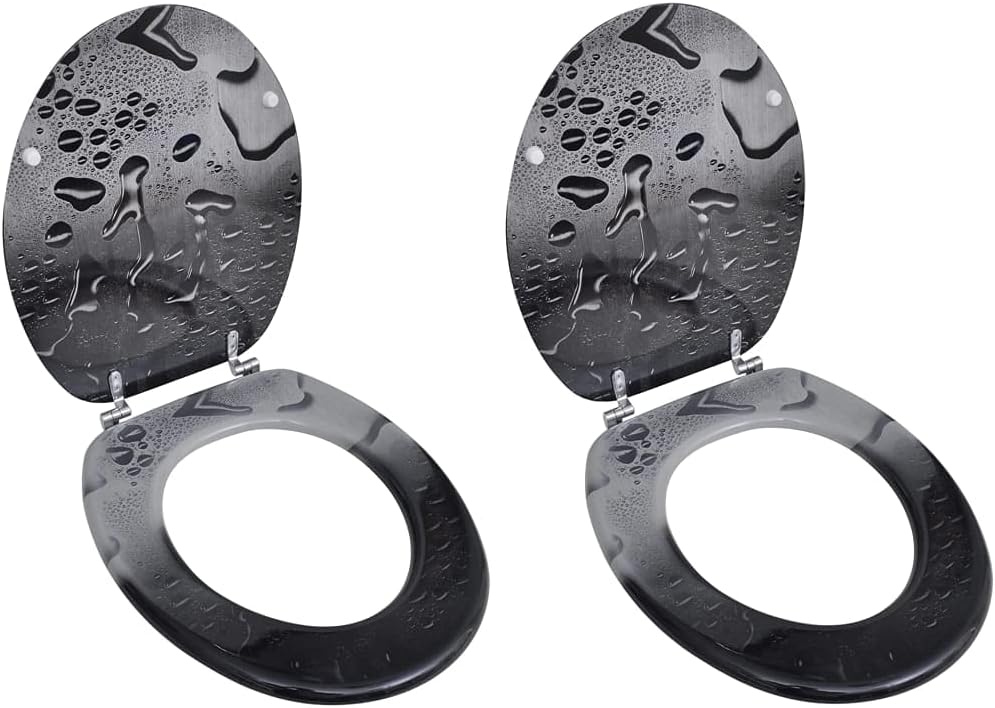 Generic Plumbing Fixture Hardware Parts Toilet Seats with Lids 2 pcs MDF Water