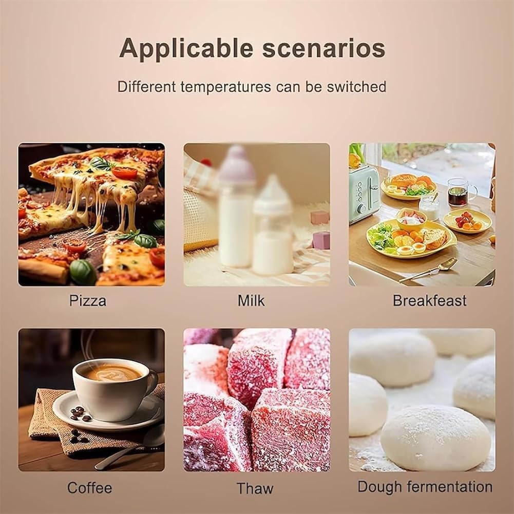Vassoio riscaldante per alimenti per servire rapidamente, design portatile con funzione temporizzata per feste e famiglie