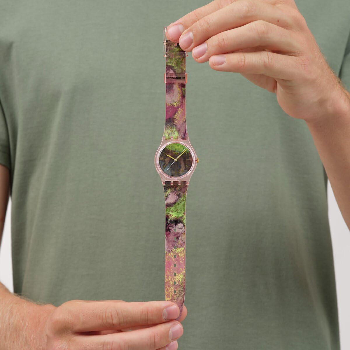 Swatch Gent Unisex Casual Watch Bio-sourced Pink Quartz Water Resistant DEGAS'S Dancers — view 4