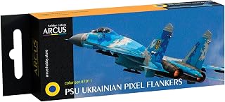 Arcus 7011 Enamel paints set PSU Ukrainian Flankers 6 colors in set 10ml