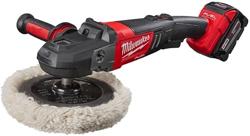Milwaukee Electric Tools 2738-22P M18 Fuel 7 Kit de pulidora de velocidad invariable con almohadillas