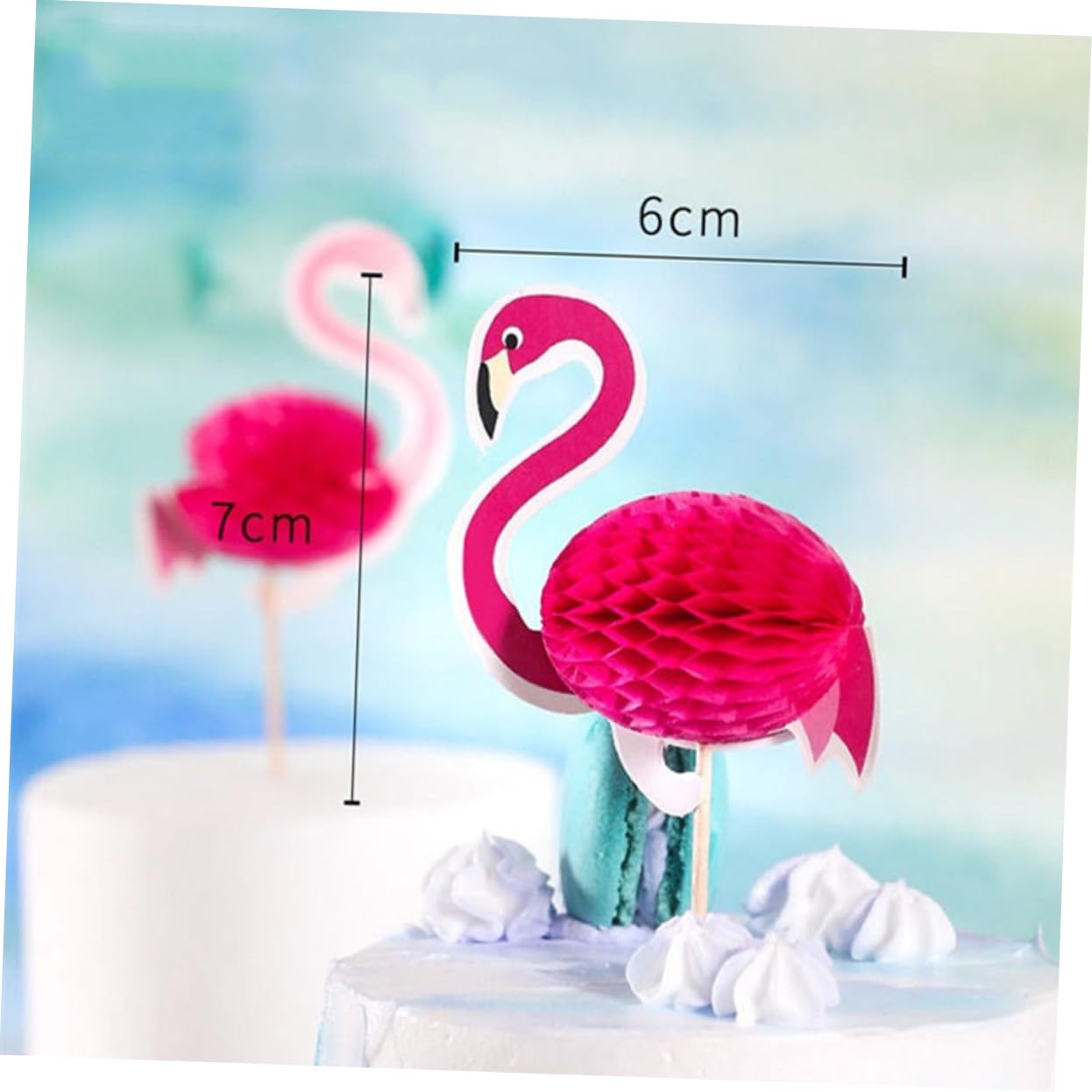 Zerodeko 20 pièces Décorations Cake Picks Flamant et Ananas Plastique Accessoires Dessert Topper pour Gâteaux Danniversaire Cupcakes et Thème Tropical Flamants Ananas Cartoon