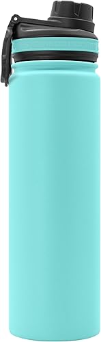 Tempercraft Botella deportiva aislada al vacío de 22 onzas  Opciones personalizadas grabadas con láser  Acero inoxidable, doble pared, boca ancha