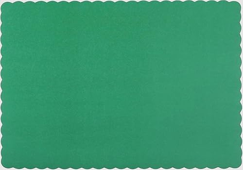 Miniatura 10 de Manteles individuales de papel, desechables, borde festoneado (marrón, 100)