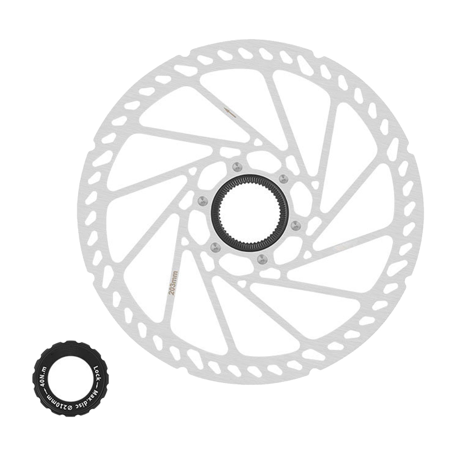 Biciclette Centerlock Disco Freno Rotore 140mm 160mm 180mm 203mm Mountain Bike Metal Center Lock Biciclette Freni Rotore Bici Disco Freno Rotore