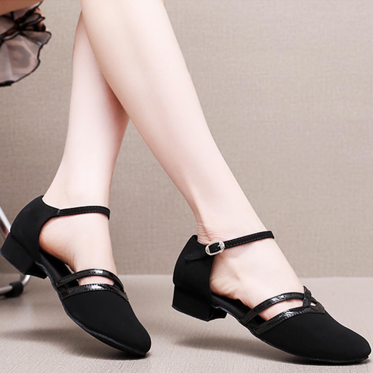 Donna Scarpe da Ballo Latino Casual Antiscivolo Scarpe da Ballo Sala Carattere Moderno Salsa Tango Valzer Professionale Tacco di 3.5 cm