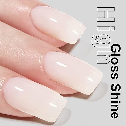 Miniatura 2 de Vishine Esmalte de uñas de gel blanco lechoso  0.54 onzas líquidas de esmalte de gel translúcido tono piel piel esmalte de uñas translúcido remojar