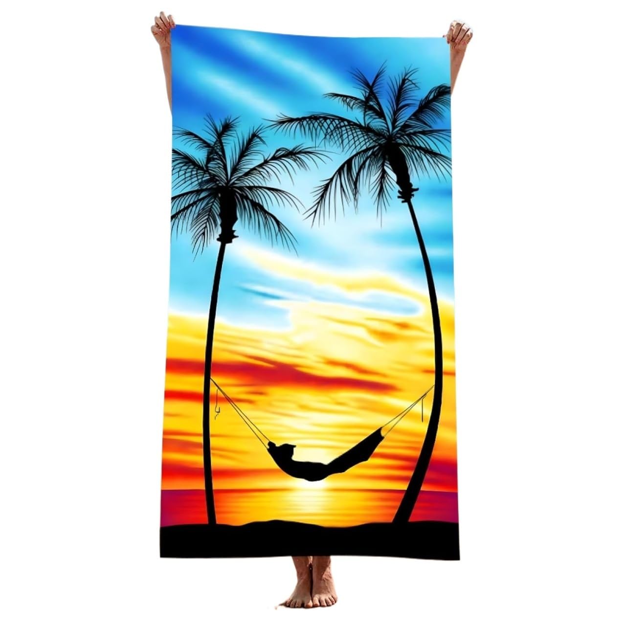 LYVQZPWLR Microfibre Beach Towel， Microfibre Beach Towel Quick Dry Lightweight Multiple Sizes for Adults Travel Swim(75x150 cm)