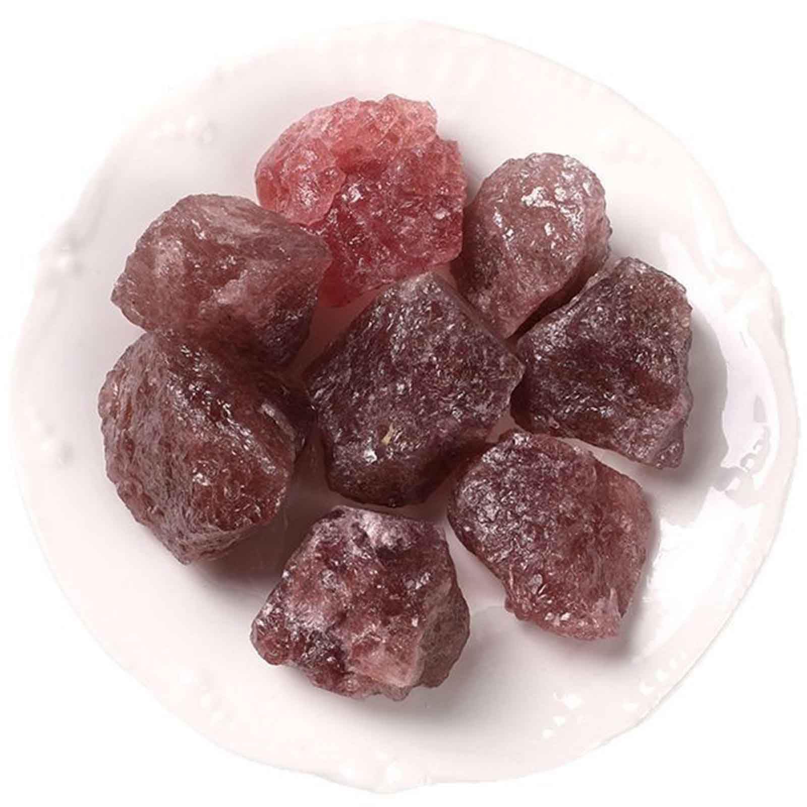 FLYIODFCXV crystal stone, 2.2lb Bulk Raw Red Strawberry Quartz Rough Crystal, for Tumbling, Cabbing, Decoration, Polishing(1.2~2in/2.2lb)