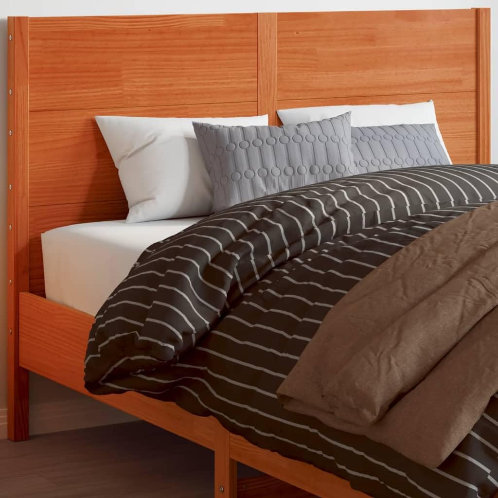 UJCHVHN Artículo - Cabecero encerado marrón 180 cm madera maciza de pino, camas y accesorios, cabeceros y estribos