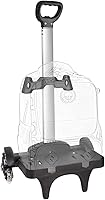 Vista 1 de Carrito de mochila, carrito con ruedas de aleación de aluminio, carrito plegable para mochila escolar, carrito de equipaje de 6 ruedas con protector
