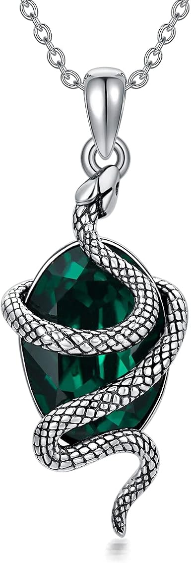 Snake Necklace Sterling Silver Snake 