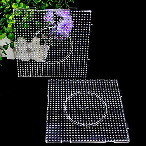 Banchelle Fuse Beads Boards 5Mm, Pegboards Plastic Kits Large Square Clear, 10 Pcs #TOP7