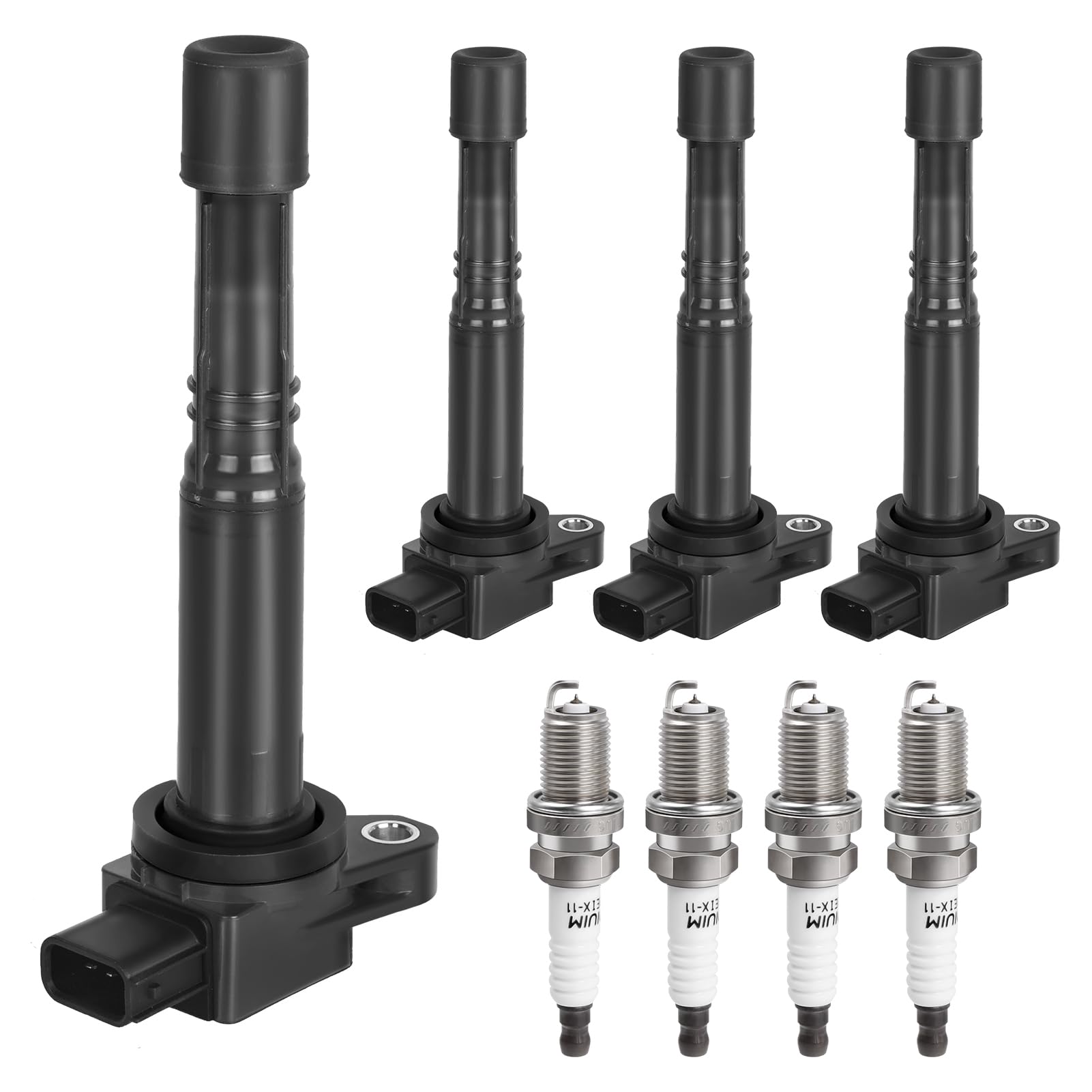 Ignition Coil Pack Spark Plugs fit for L4 2.0 2.4 Honda CRV, Honda Accord, Civic, Element, Acura RSX, Acura CSX 2002 2003 2004 2005 2006 2007 2008 2009 2010 2011, UF-311 UF-583