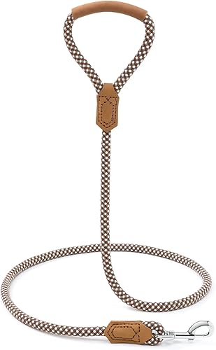 Miniatura 7 de Mile High Life Correa de cuero para perro de alta calidad  Correa de cuerda fuerte  Mango de cuero  Cierre fuerte de aleación de zinc  Perros