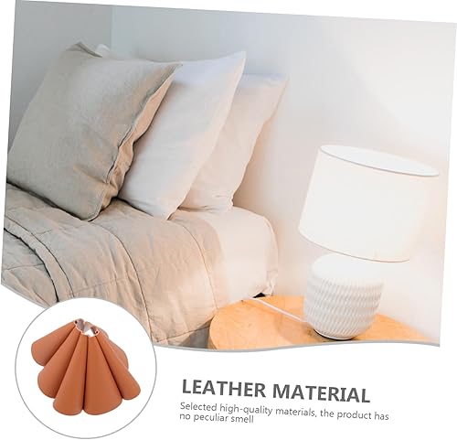 Miniatura 6 de DOITOOL 2 piezas de cuero pantalla de oficina cubierta lámpara de mesa lámpara de pared interior goblincore decoración de habitación