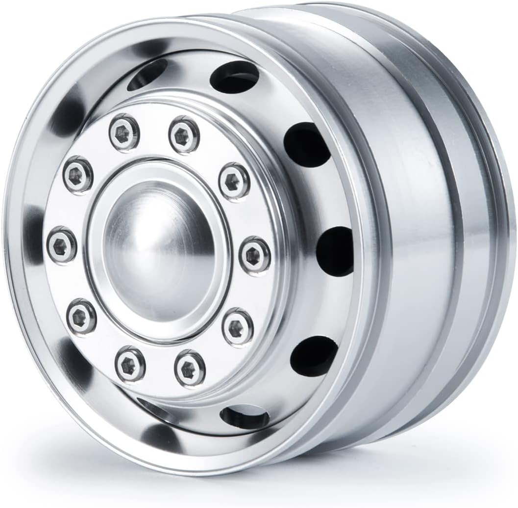 RC-Hub 2pcs Aluminum Alloy Front Wheels Hub for 1/14 Tamiya RC Climbing Trailer Cargo Truck