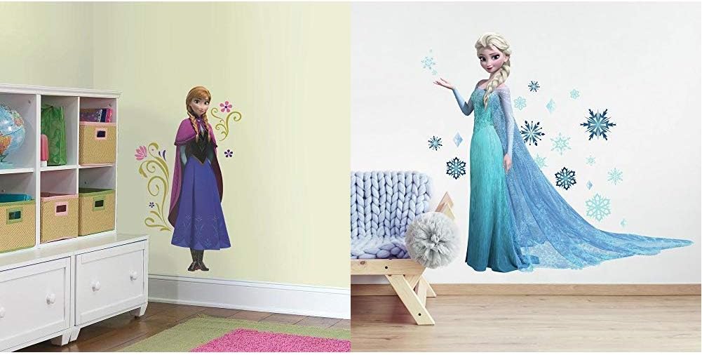 RoomMates Frozen Elsa and Anna Giant Peel and Stick Wall Decal Bundle Pack