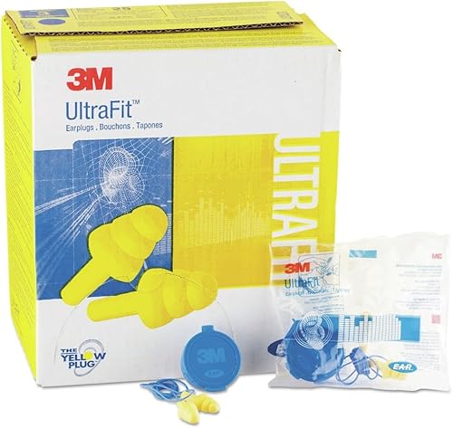 Miniatura 2 de Tapones para los oídos con cable de espuma E-A-R UltraFit de triple brida de usos múltiples. (50 pares)