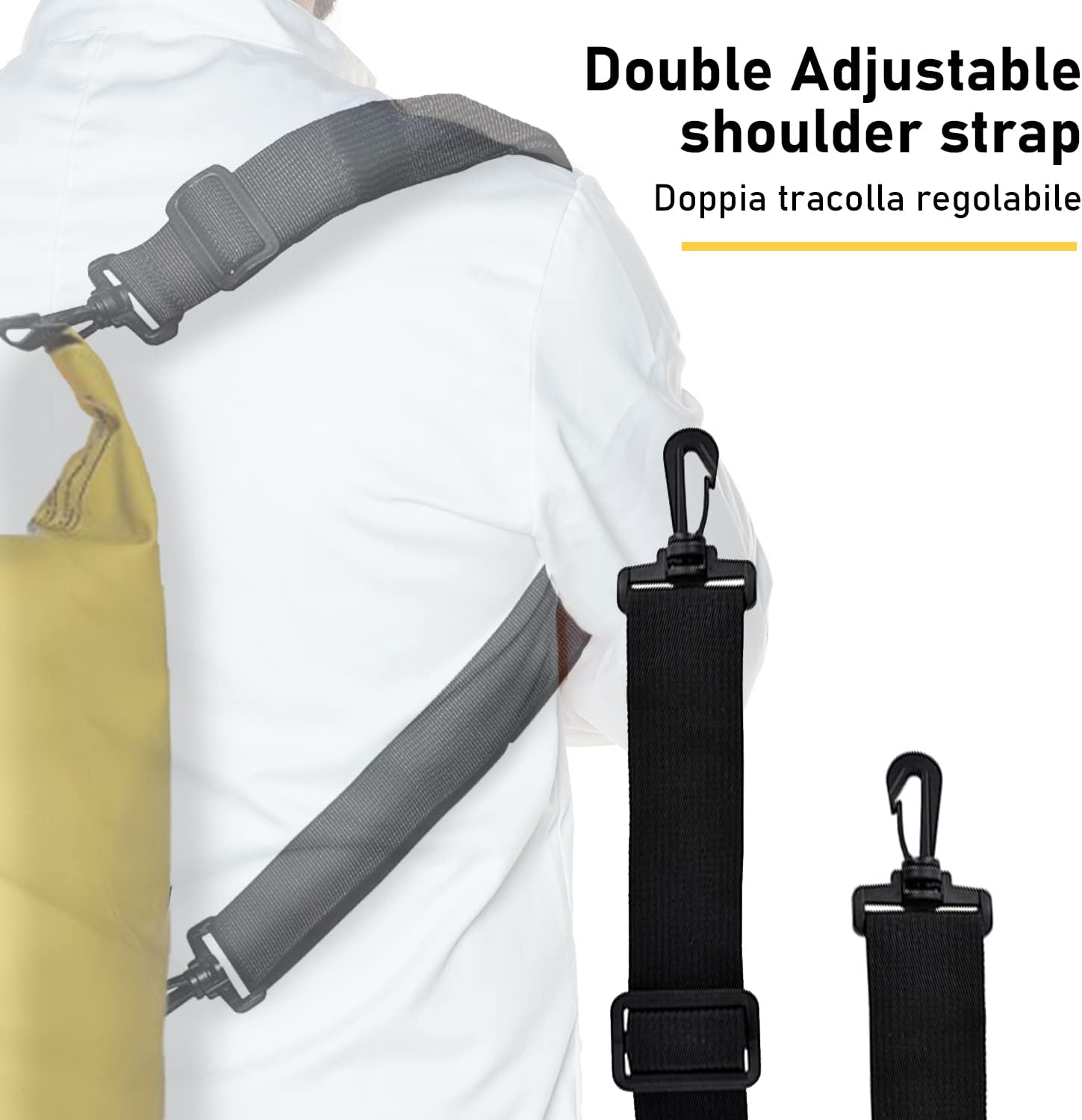 Dry Bag, Waterproof Backpack, Roll Closure and Shoulder Strap - Image 5