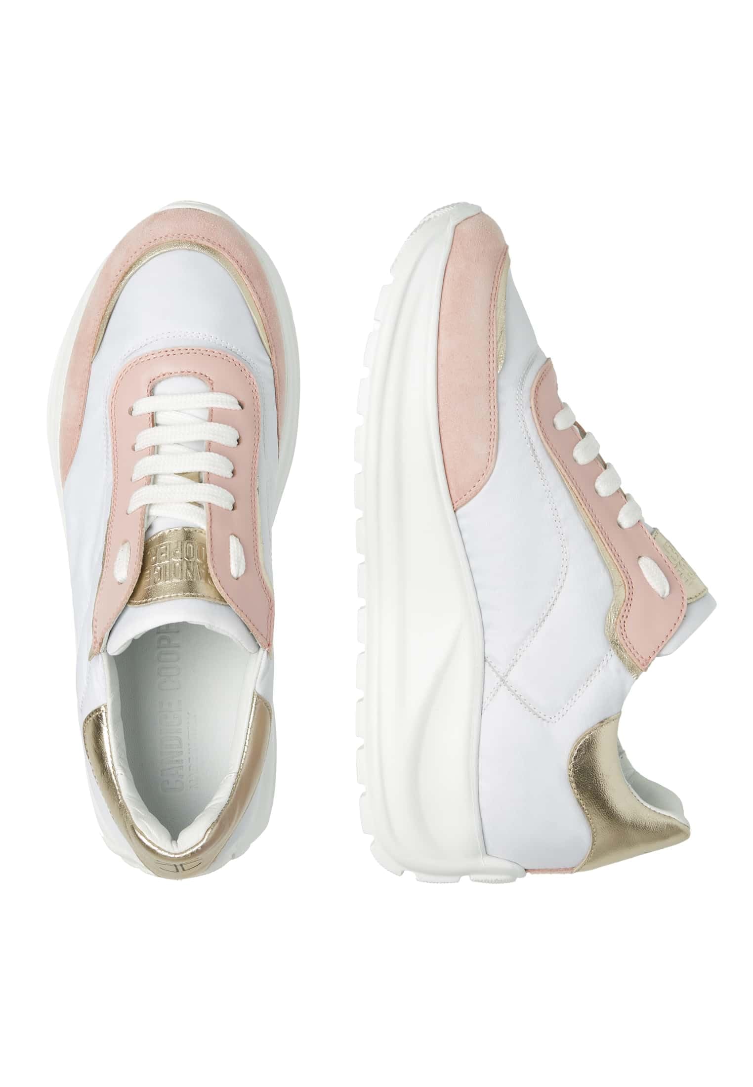 Candice Cooper Spark 010-Baskets en Cuir-Blanc