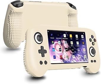 Silicone Protective Case for RG556, Only Compatible with Anbernic RG 556 Handheld Game Console Anti-Scratch Washable Soft Skin Case White