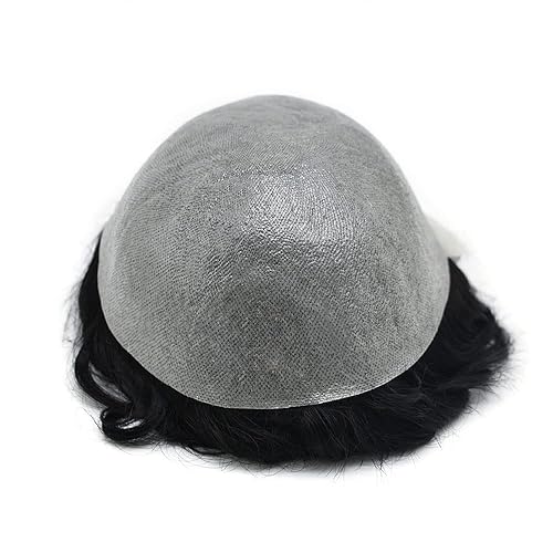 Miniatura 5 de Tupé para hombres de piel fina para hombre, tupé todo tipo de cabello humano Remy con bucle en V, piezas de pelo para hombre, línea capilar