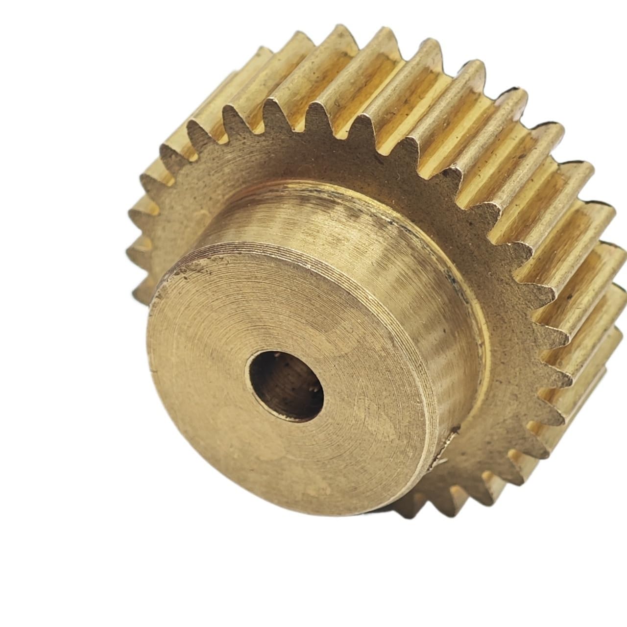 0.6 Module Brass Spur Gear 97 Teeth Cylindrical Gear with Step 5mm Teeth Thick Transmission 0.6M 97T Pinion Mechanical(3.17mm bore)