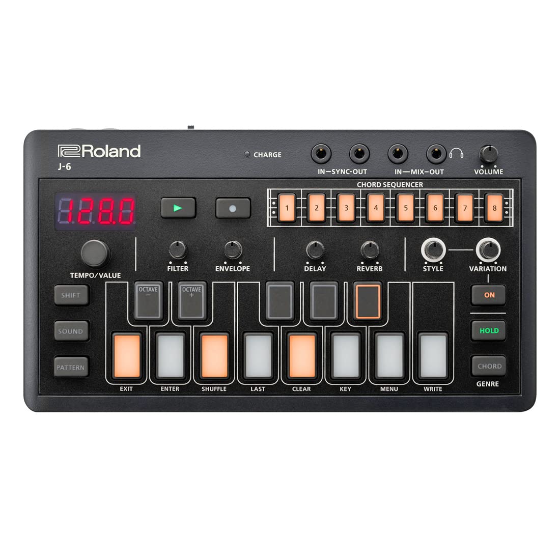 Roland Aira J-6 Chord Synthesizer + keepdrum Kopfhörer