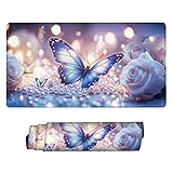 マウスパッド 大型 ゲーミング 幻の蝶 マウスマット デスクマット 特大 おおきい キーボードパッド ゴム底 防水手入れ簡単 快適操作性 滑り止め 耐久性 良い おしゃれ かわいい サイバーカフェ オフィス最適 適度な表面摩擦 女性へのプレゼント 50 x 25cm s-584