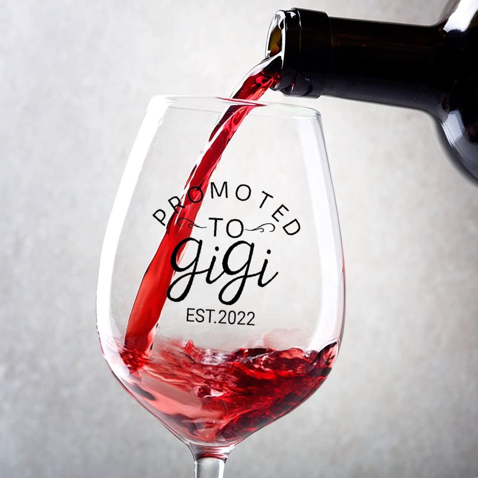 Verres à vin amusants Promoted to Gigi idée cadeau originale pour femme