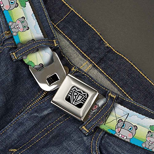 Cinturón infantil multicolor ajustable con hebilla de hipopó Buckle-Down 2