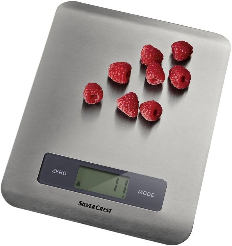 SilverCrest Electronic Digital Kitchen Weighing Measurement Scale Upto 5 KGs by EzLife - Stainless Steel or Color May Vary (Made in Germany)