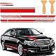 5 Stück Automobile Aufkleber Auto-Aufkleber Seitenstreifen Klebestreifen Auto Seitenaufkleber Motorhaube Streifen Racing Körper Universeller Type+ 2 Scraper(Rot)