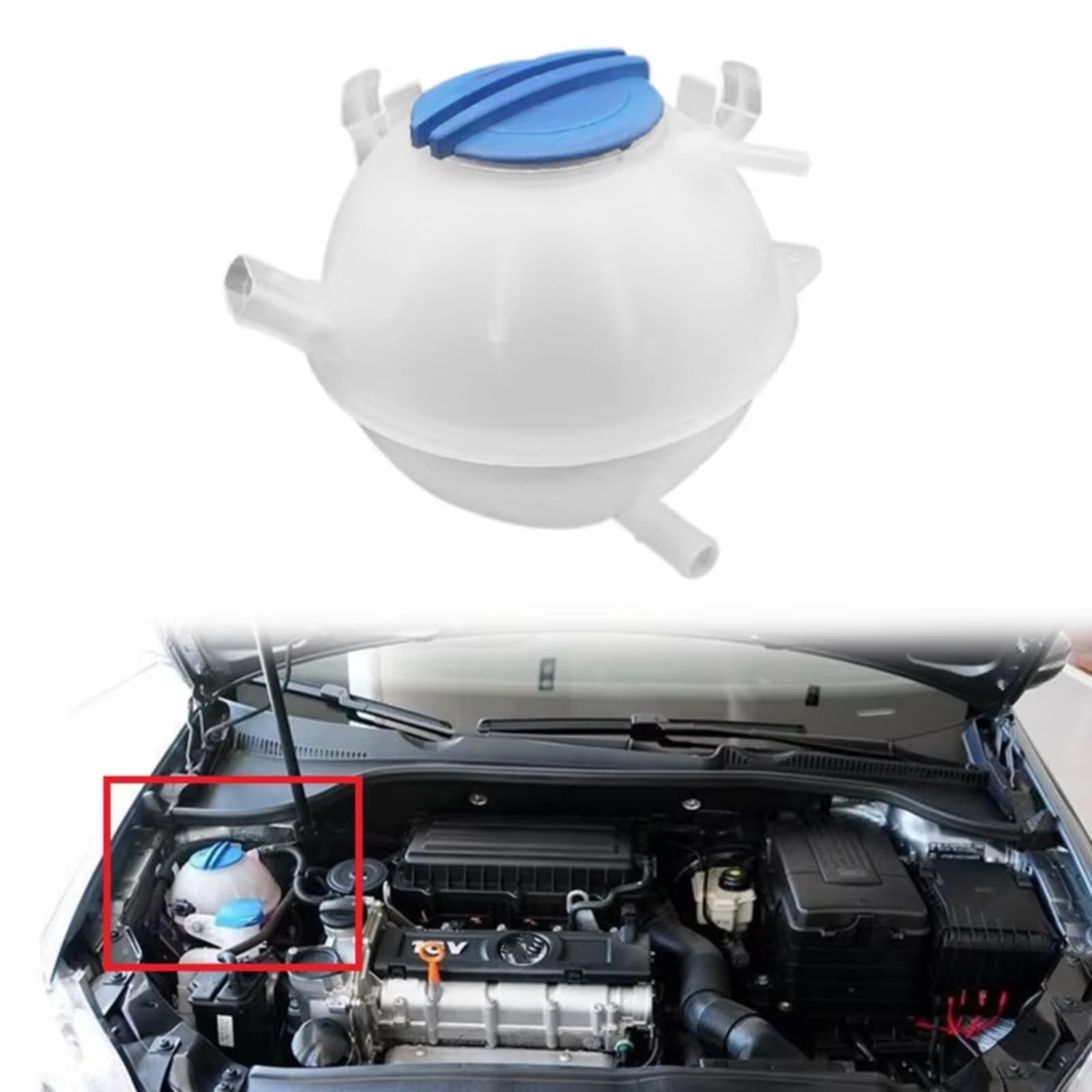 Tapa del radiador para Skoda para Octavia 04-16 para Excelencia 2008-2016 para Tanque de expansión rápido del depósito de refrigerante del radiador 2012-2016 con Tapa 1K0121407A