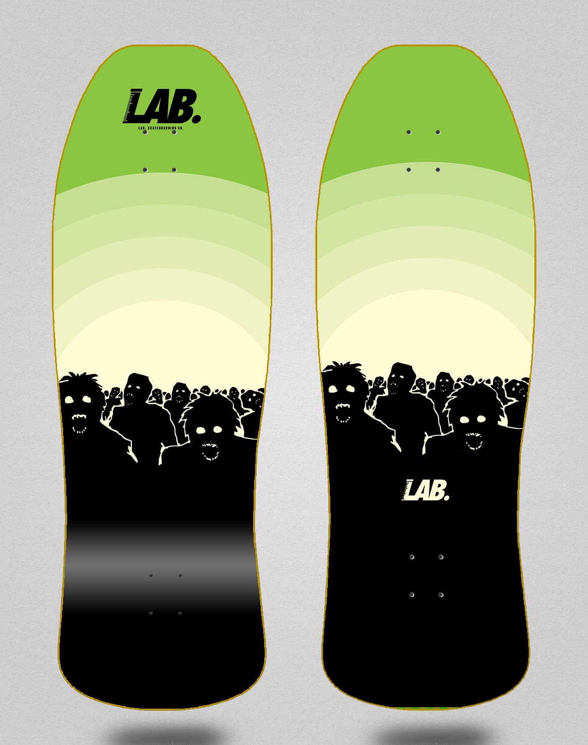 Lab Surfskate Deck Skateboard Skateboard - Nuke Apokalypse 9.375x31.5