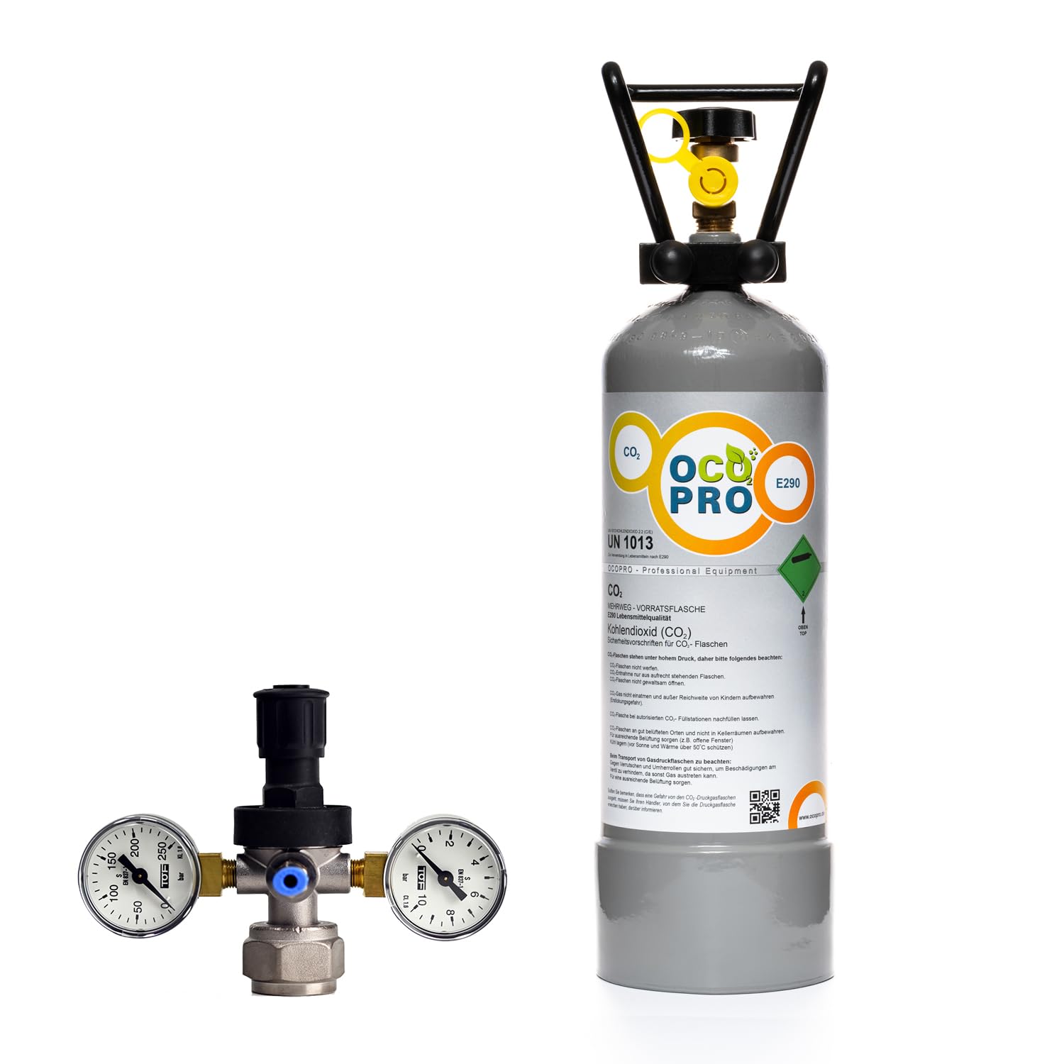 Umrüstset für Brita Yource Pro Top/Select auf Mehrwegflasche (z.B. 2kg/3kg/6kg usw.). (inkl. 2kg CO2-Flasche)