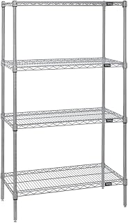 Quantum Storage Systems WR54-1248S Starter Kit Wire Shelves Stainless Steel 4 Shelves 54" H x 48" W x 12" D