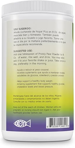 Miniatura 3 de Betel Natural Polvo de Nopal (tina) Reforzado hecho con pomelo, piña y papaya - 16 onzas
