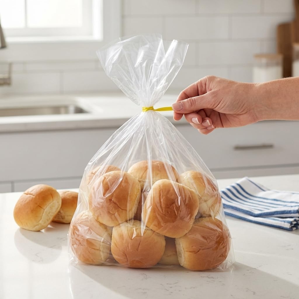 1 Gallon Storage Bags with Twist Ties, 300 Count - Clear Plastic Food Storage Bags for Sandwiches, Snacks, Fruit, Produce & Freezer (Pack of 3) image 5