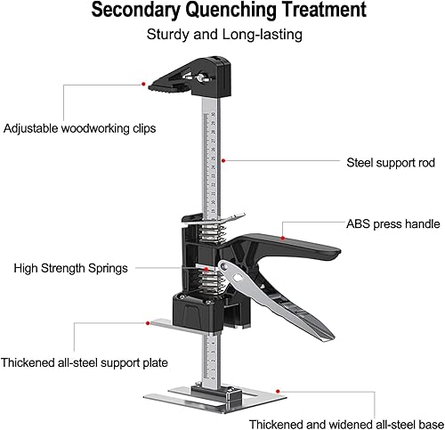 Miniatura 3 de Paquete de 2 gatos de brazo de ahorro de mano de 15.5 pulgadas, herramienta de elevación manual multifunción de 15.5 pulgadas, gatos elevadores de